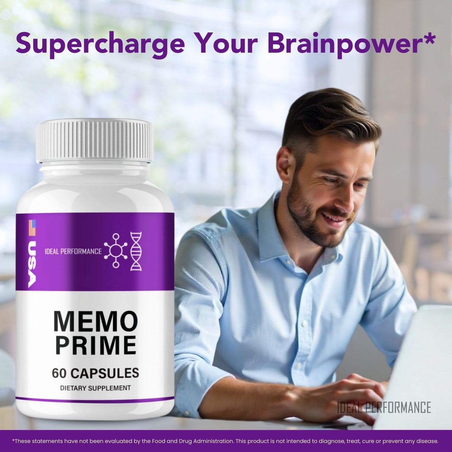 IDEAL PERFORMANCE Memo Prime Capsules, 180 Capsules