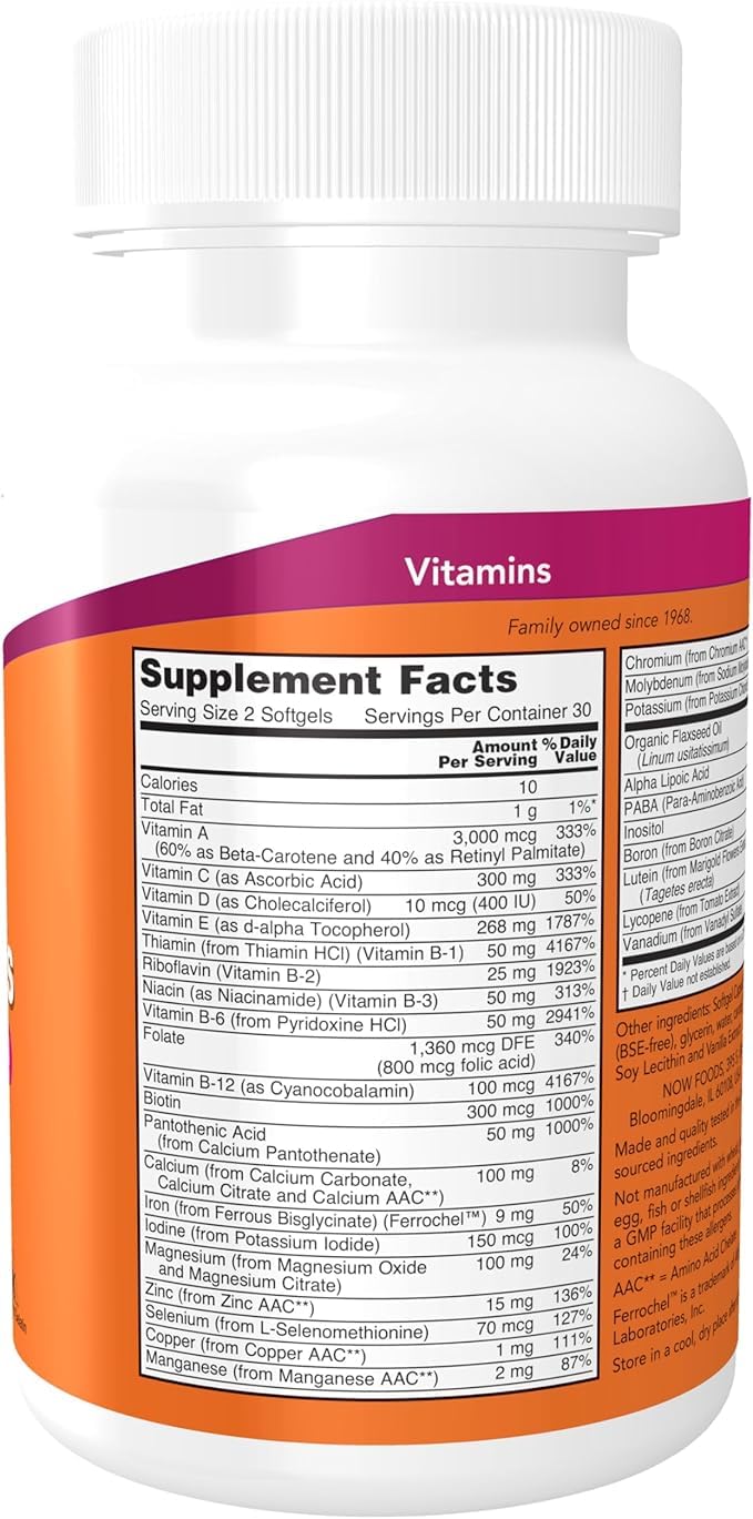 NOW Foods Liquid Multi Softgel 60