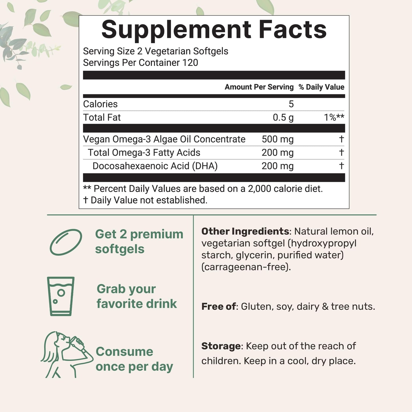 Micro Ingredients Kids Omega-3 Veggie Softgels, 240 Count