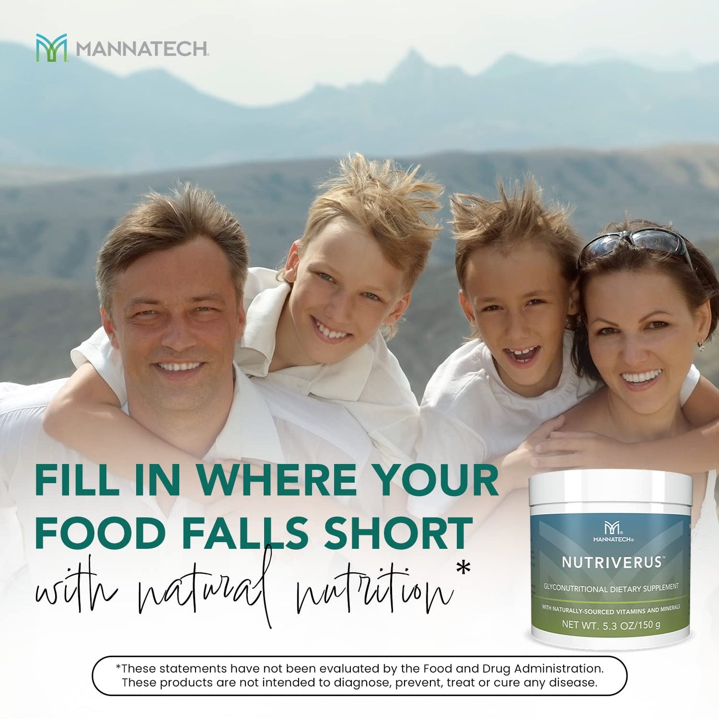 Mannatech NutriVerus Glyconutritional Supplement Powder 5.3 Ounce