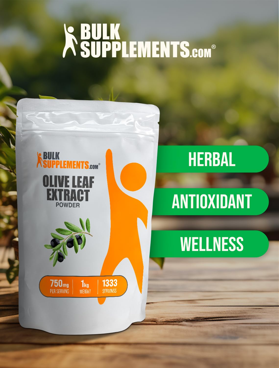 BulkSupplements Olive Leaf Extract Powder 35.27 oz