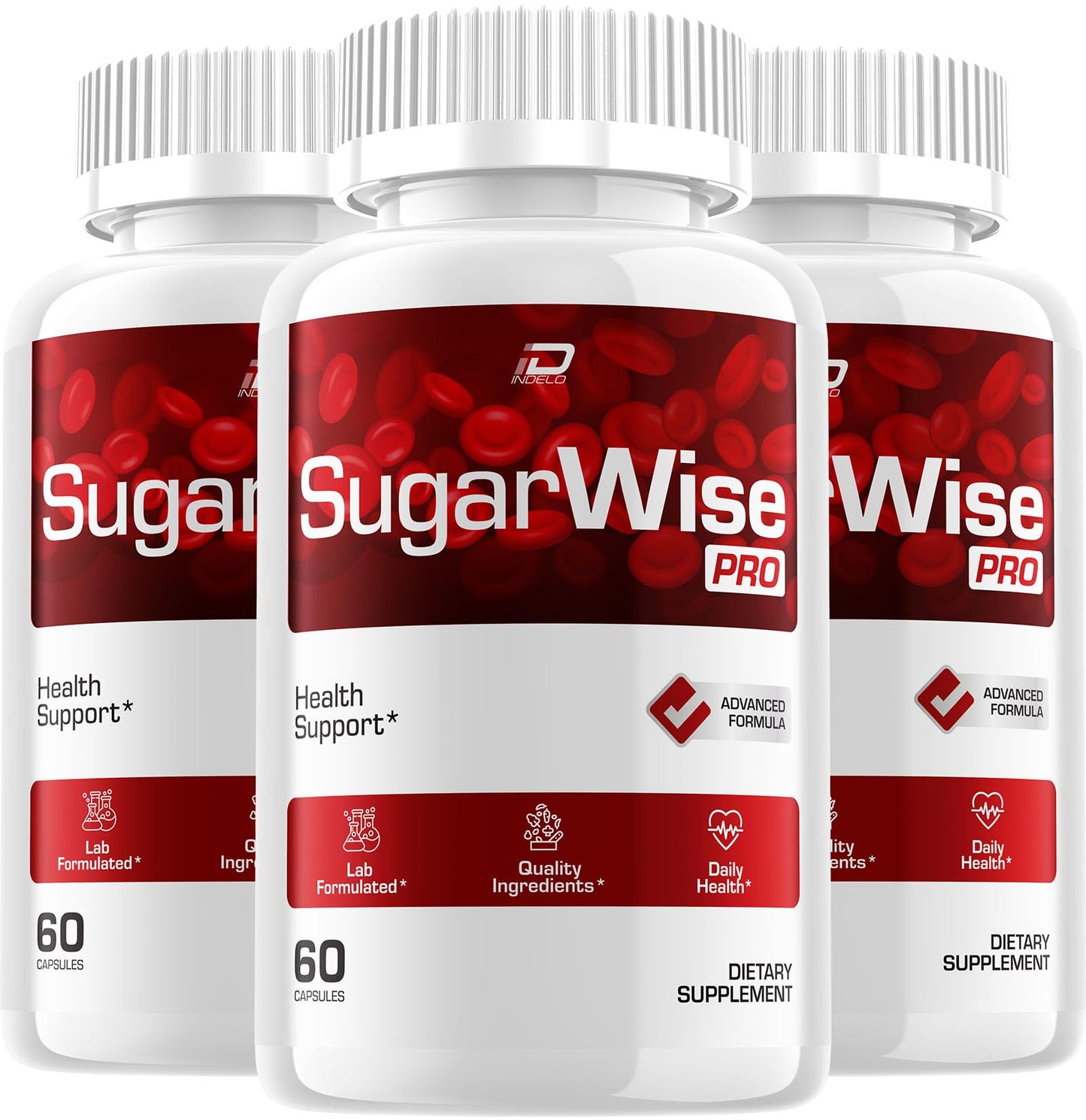 Indelo SugarWise Pro Natural Blend Daily Health Vitamins Supplement Capsules, 180 Capsules