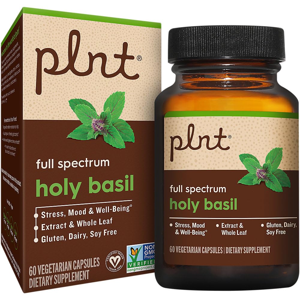 plnt Holy Basil Full Spectrum Supports Stress, Mood, & Wellbeing, 60 Capsules