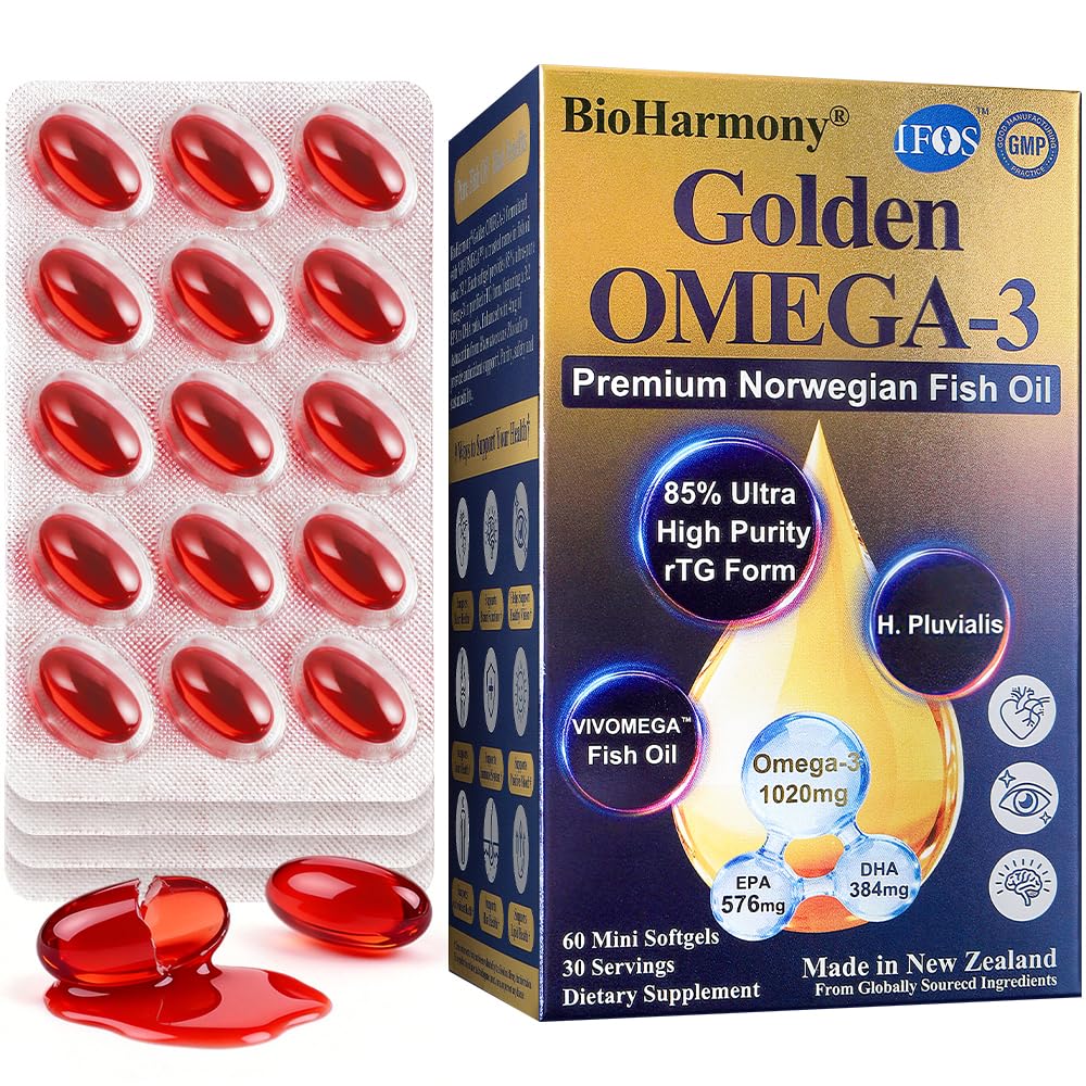 BioHarmony Omega 3 Fish Oil Softgels 60 Count