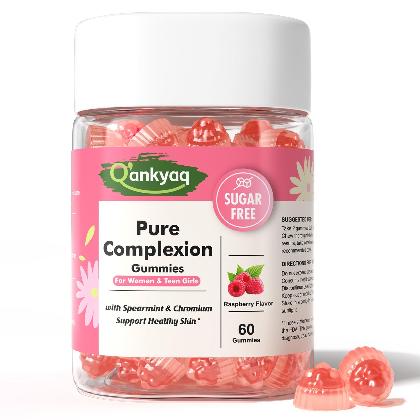 Q'ankyaq Spearmint Supplement Gummies 60 Count