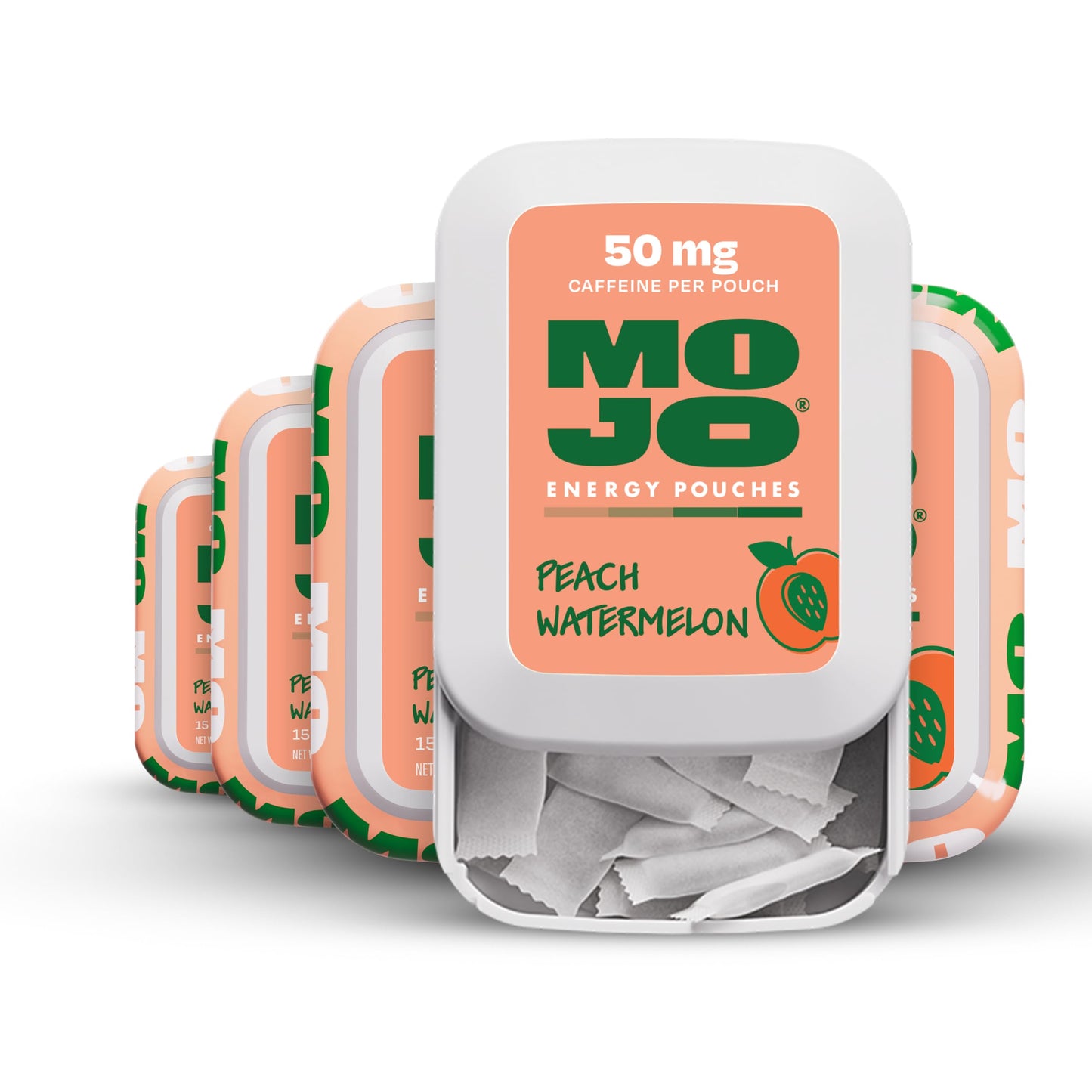 MOJO Energy Pouches Peach Watermelon Flavor Capsules 75