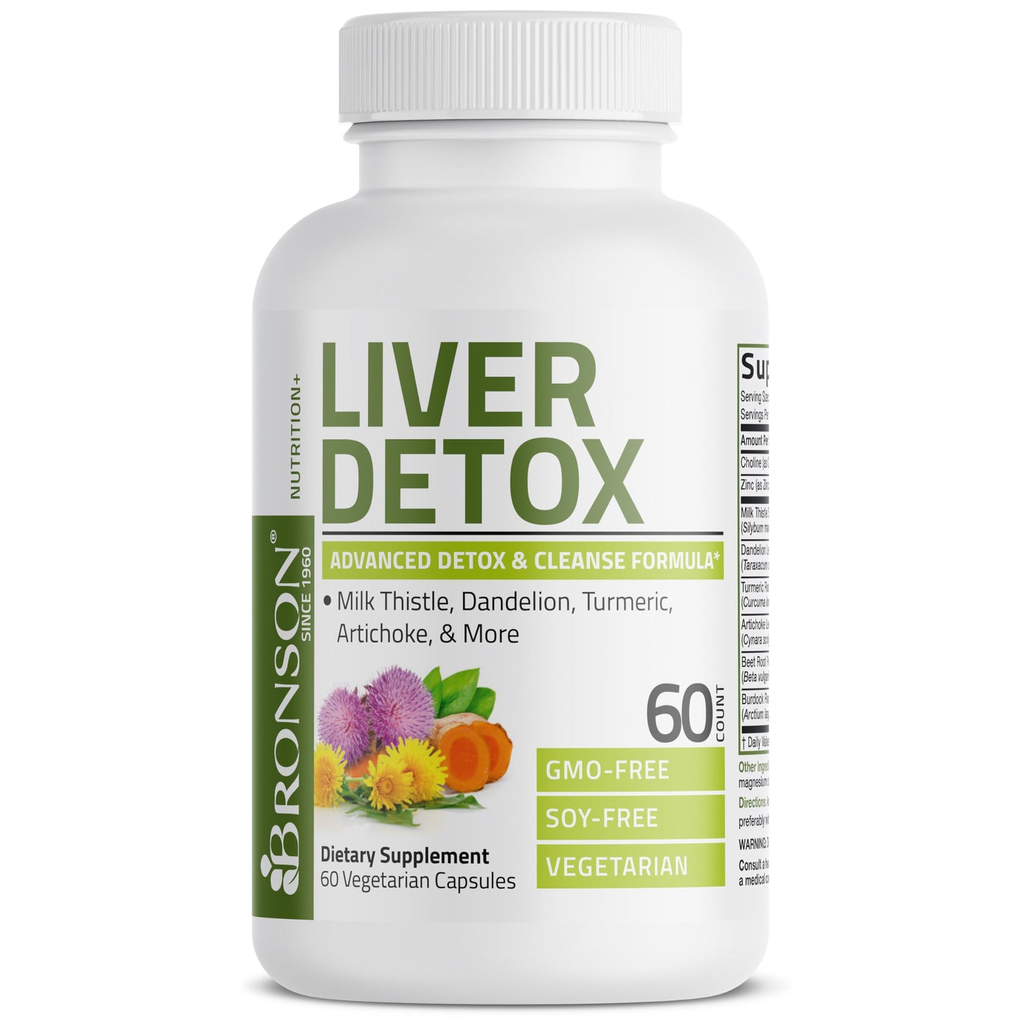 Bronson Liver Detox Advanced Detox & Cleansing Formula Capsules, 60