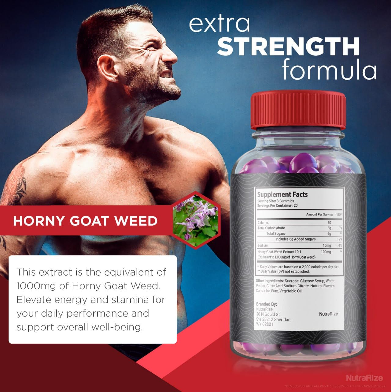 NutraRize Maximum Edge Male Gummies 60 Gummies