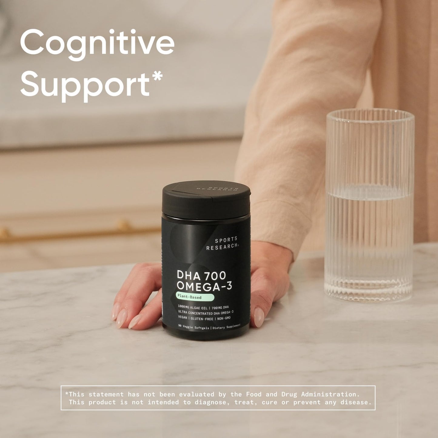 Sports Research Vegan DHA 700mg Softgels 90 Count