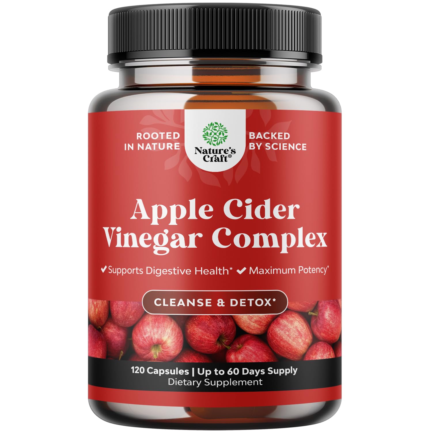 Natures Craft Apple Cider Vinegar Capsules 120 Count
