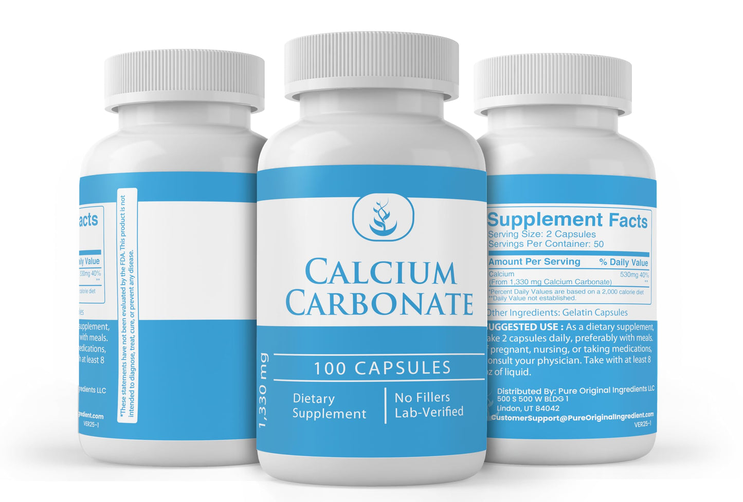 PURE ORIGINAL INGREDIENTS Calcium Carbonate Powder 100
