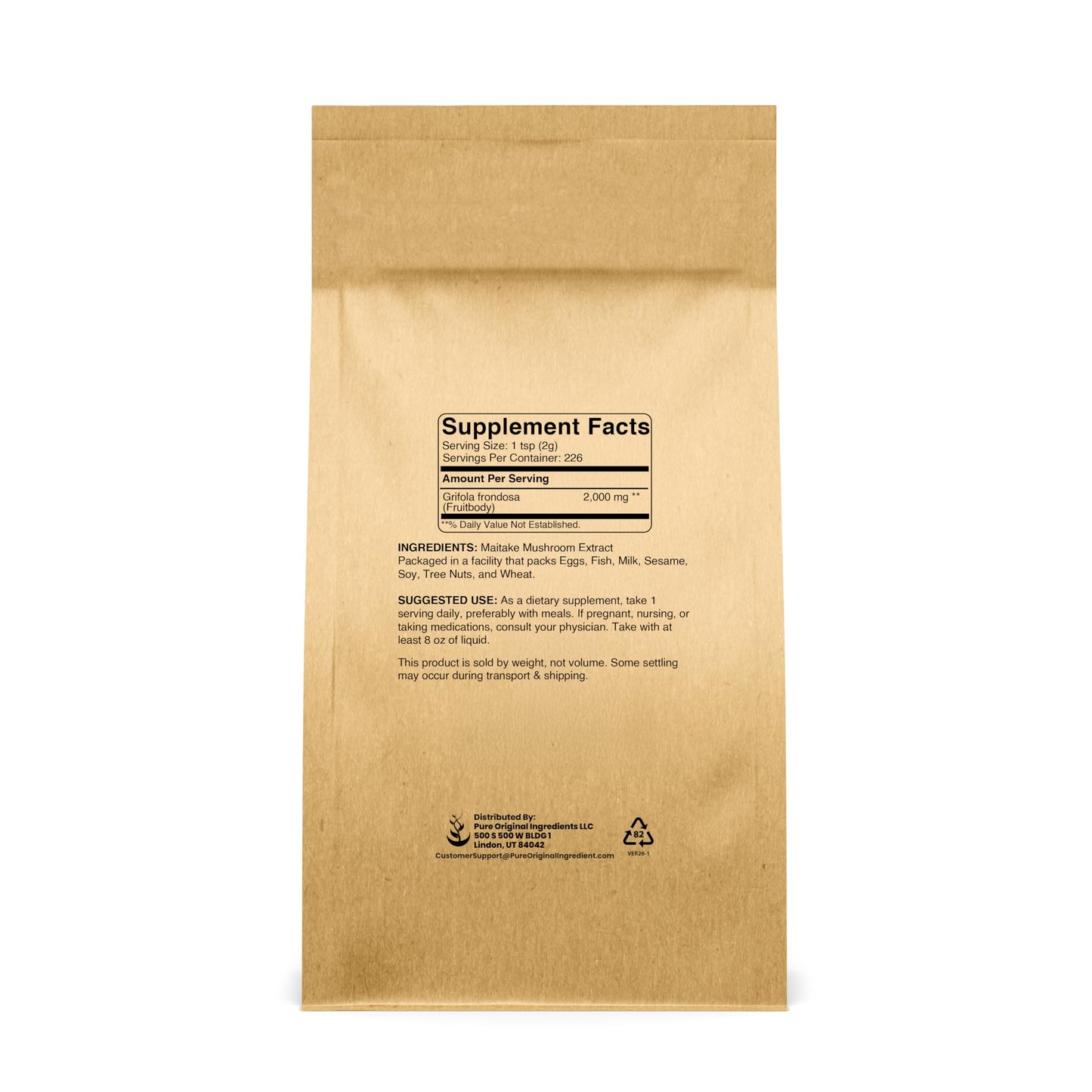 PURE ORIGINAL INGREDIENTS Maitake Mushroom Powder (1lb) 16