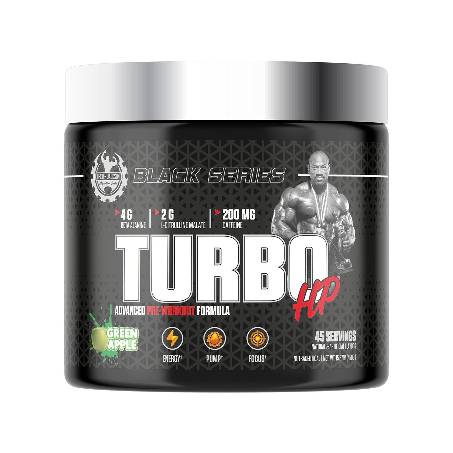 DEXTER JACKSON Black Series Turbo HP Pre Workout Powder 0.36 Ounce