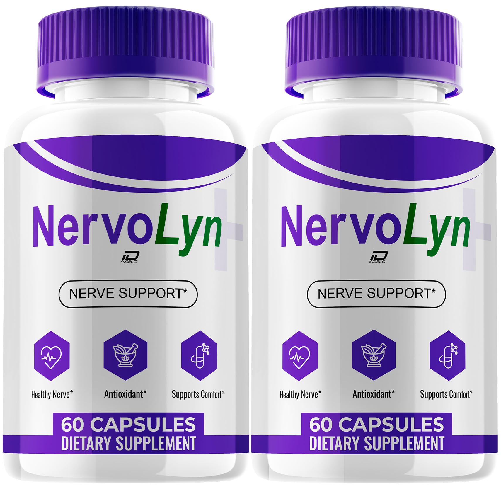 Indelo Nervo Lyn Capsules, Nervolyn Advanced Natural Blend, 120 Capsules