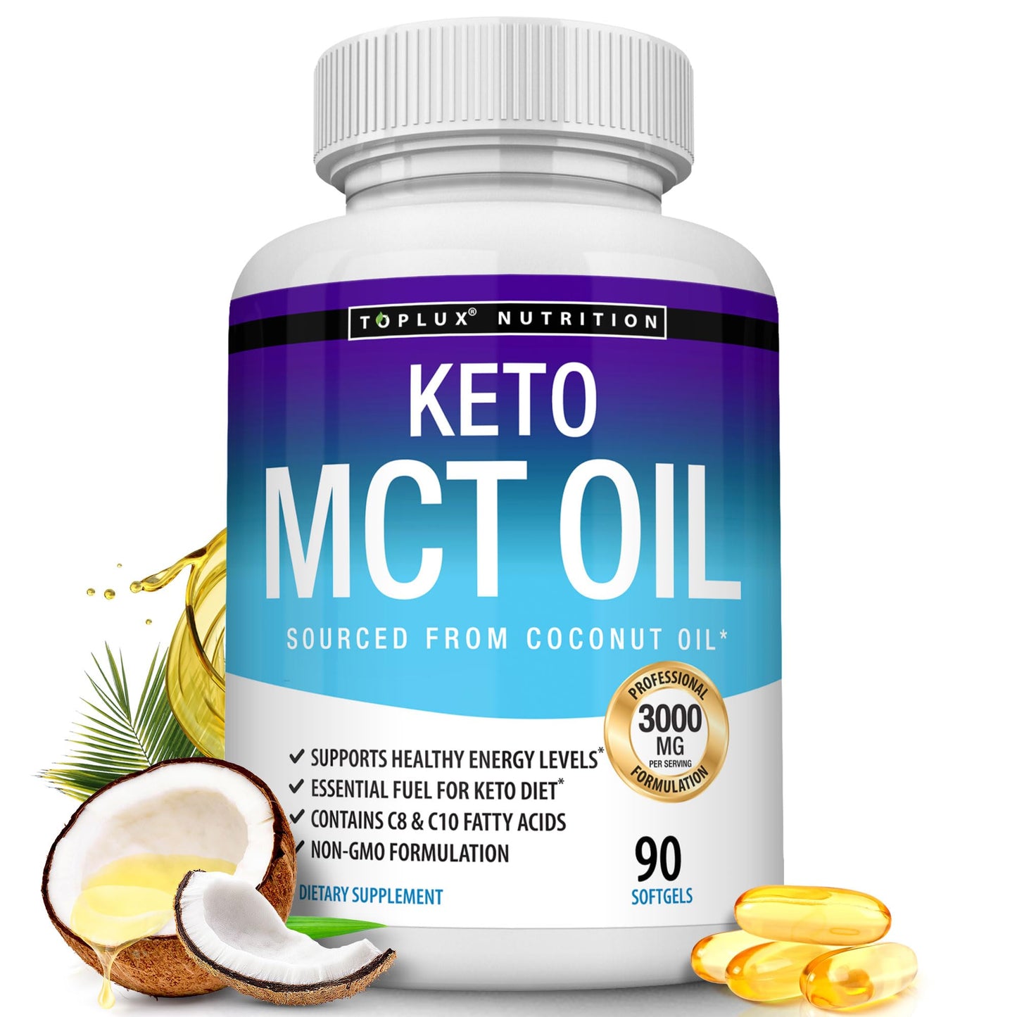 Toplux Keto MCT Oil Softgels 90 Count
