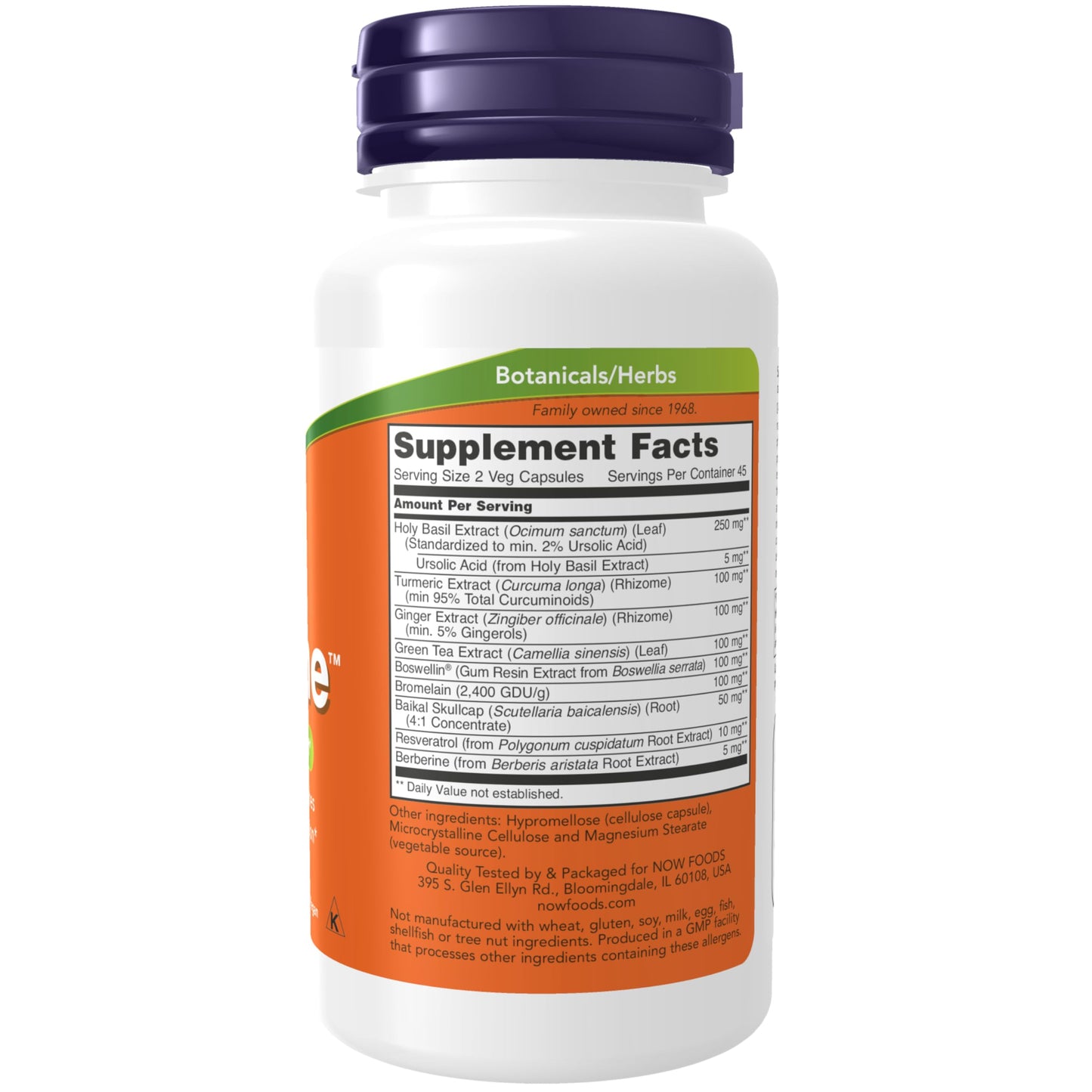 NOW Foods D-Flame with a Blend of Complementary Herbs, Overexertion Support, 90 Veg Capsules