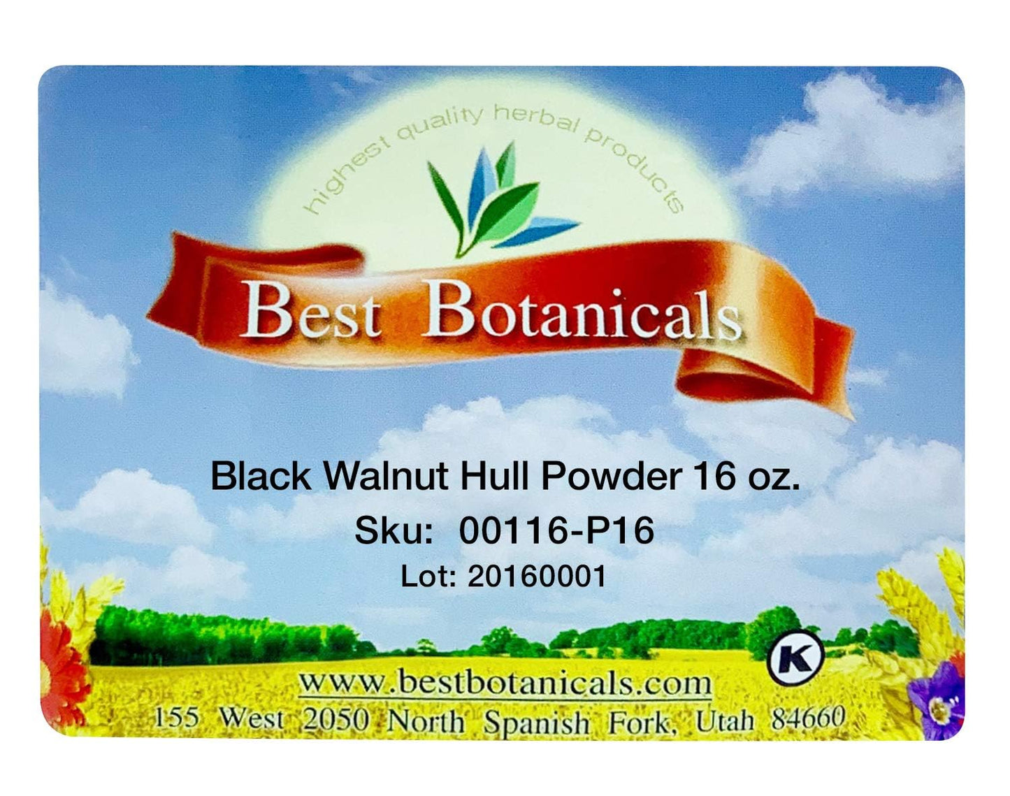 Best Botanicals Black Walnut Hull Powder 16 Oz