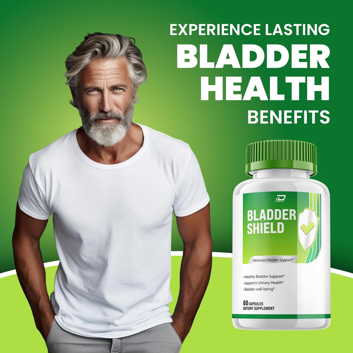 Indelo Bladder Shield Supplement for Men Capsule, 120 Capsules