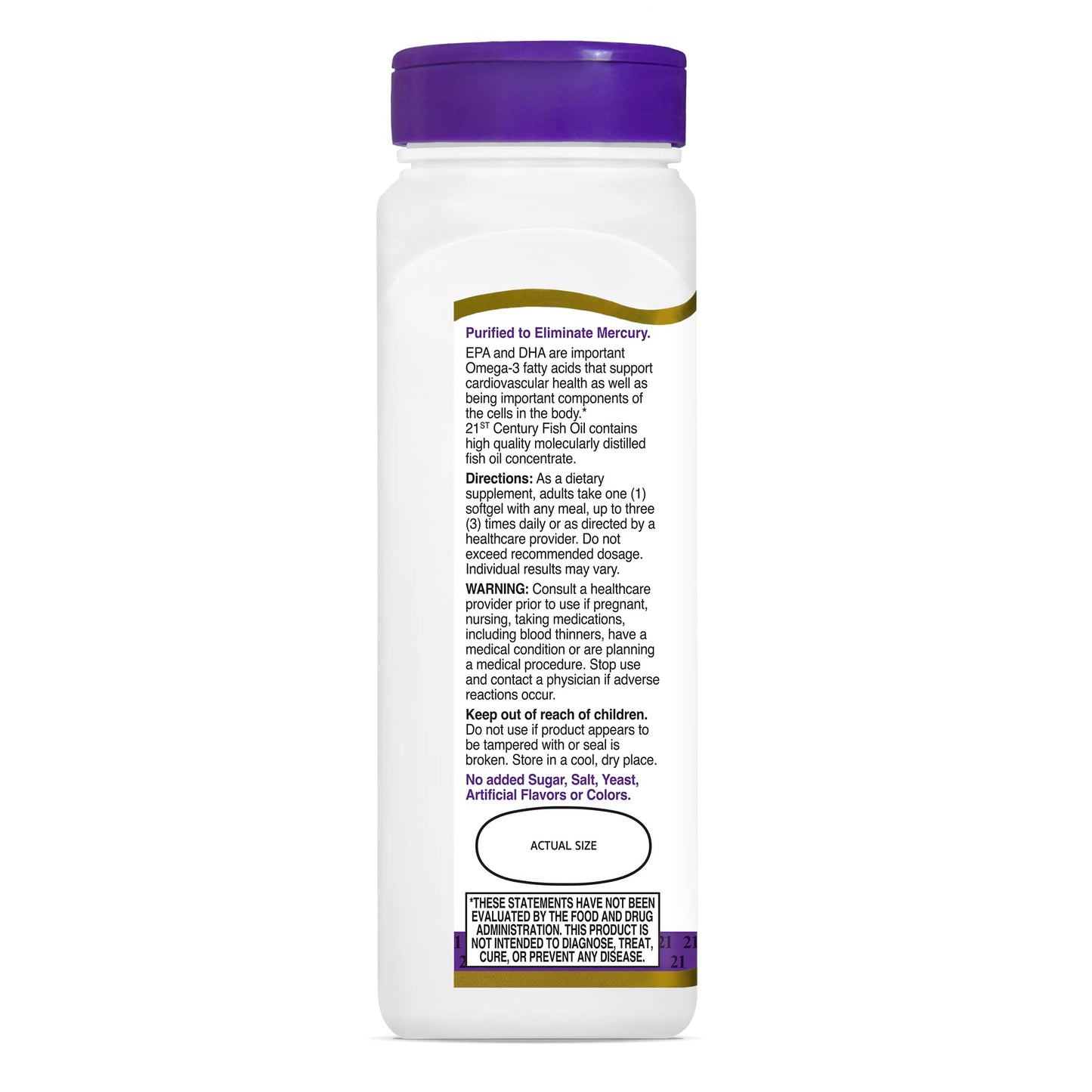 Smart Monkey Technologies 21st Century Fish Oil 1200 mg Softgels 90 Count