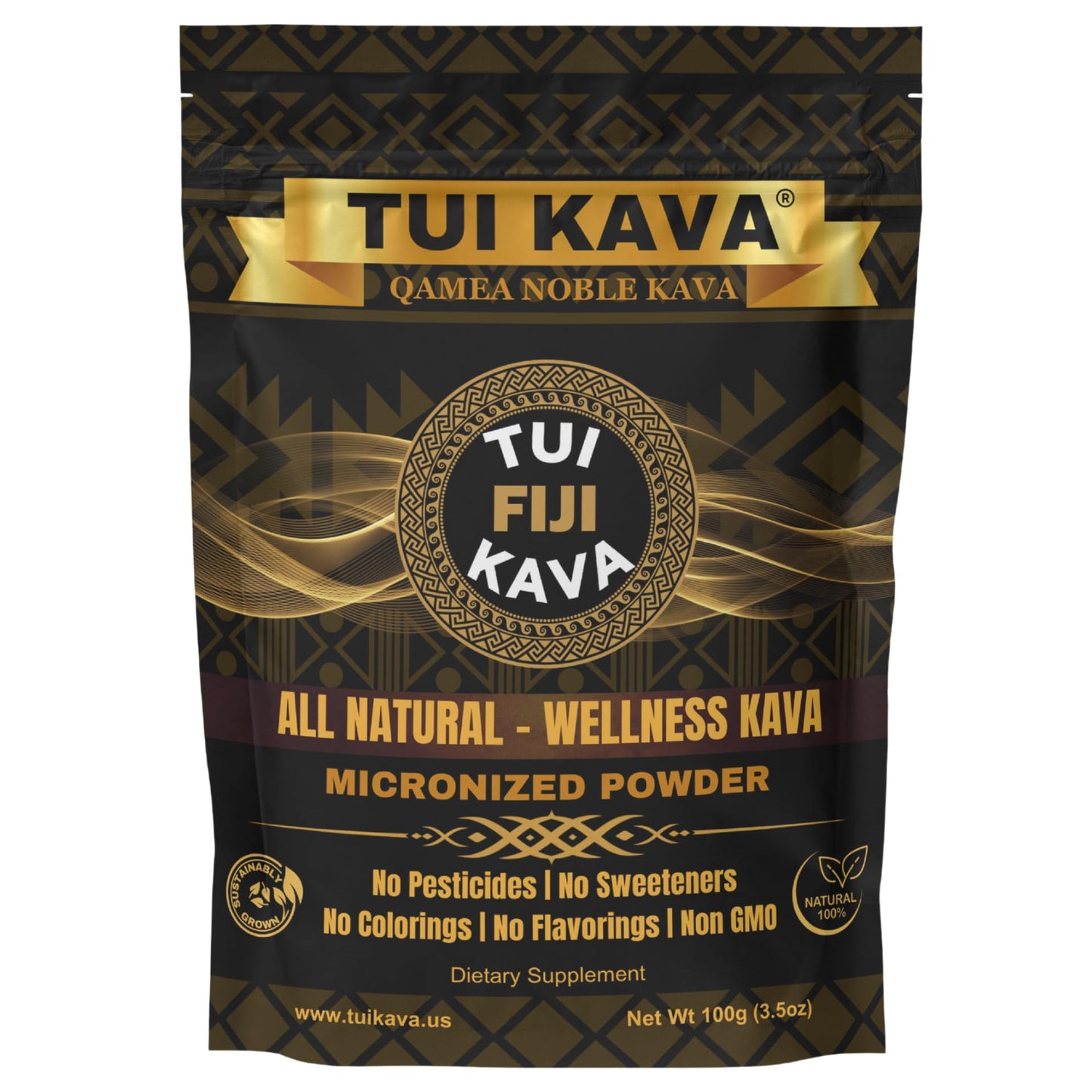TUI KAVA Noble Kava Root Powder Micronized, 3.5 oz
