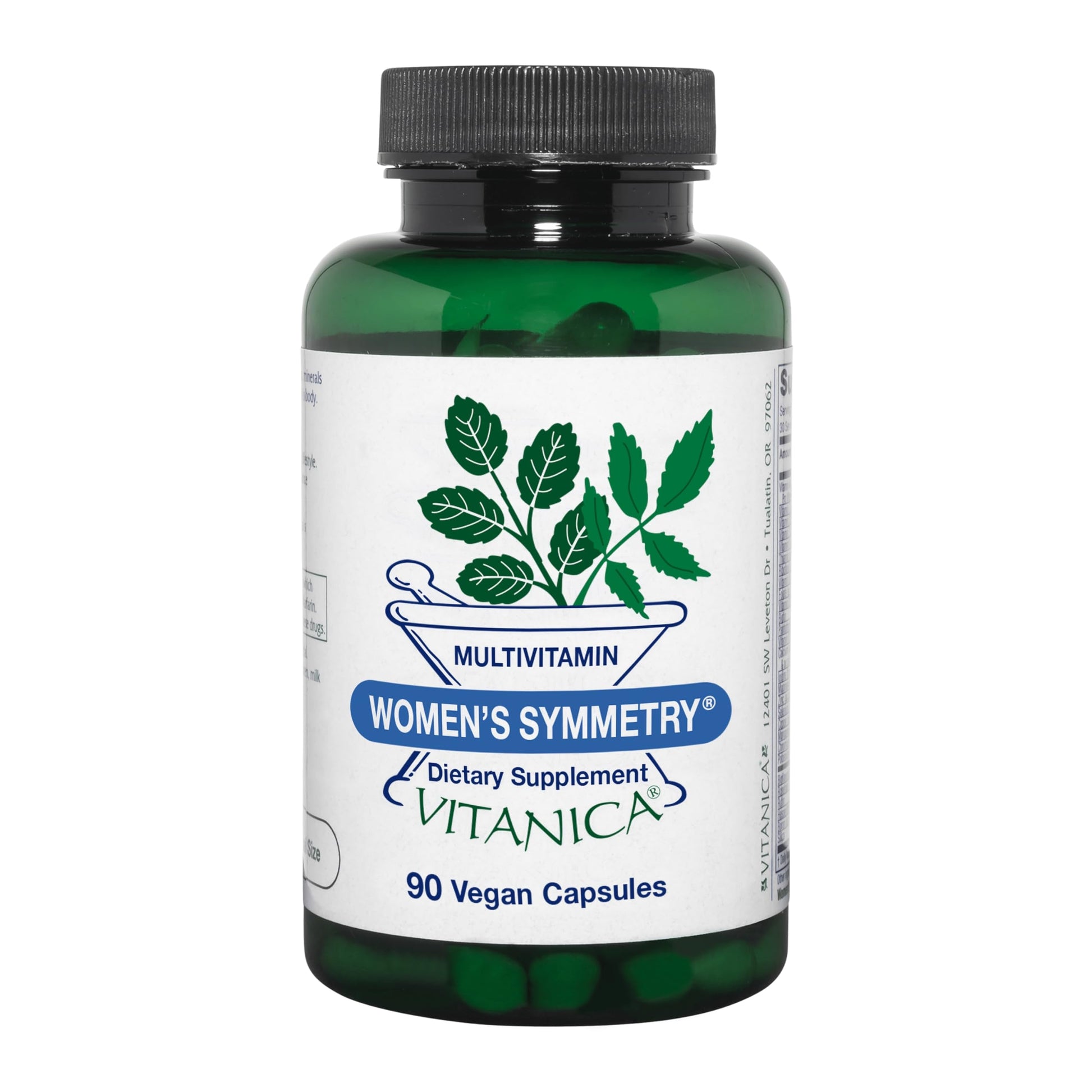 Vitanica Women's Symmetry High Potency Multivitamin and Mineral Vegan Capsule 90 Capsules