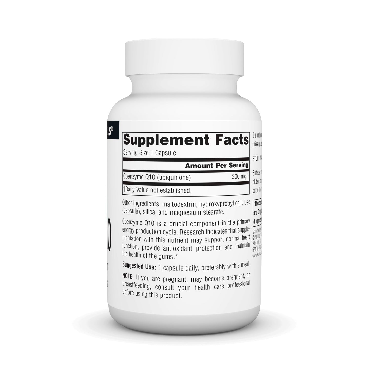 Source Naturals Coenzyme Q10 Antioxidant Support 200 mg for Heart, Brain, Immunity, & Liver Support, 60 Vegetarian Capsules