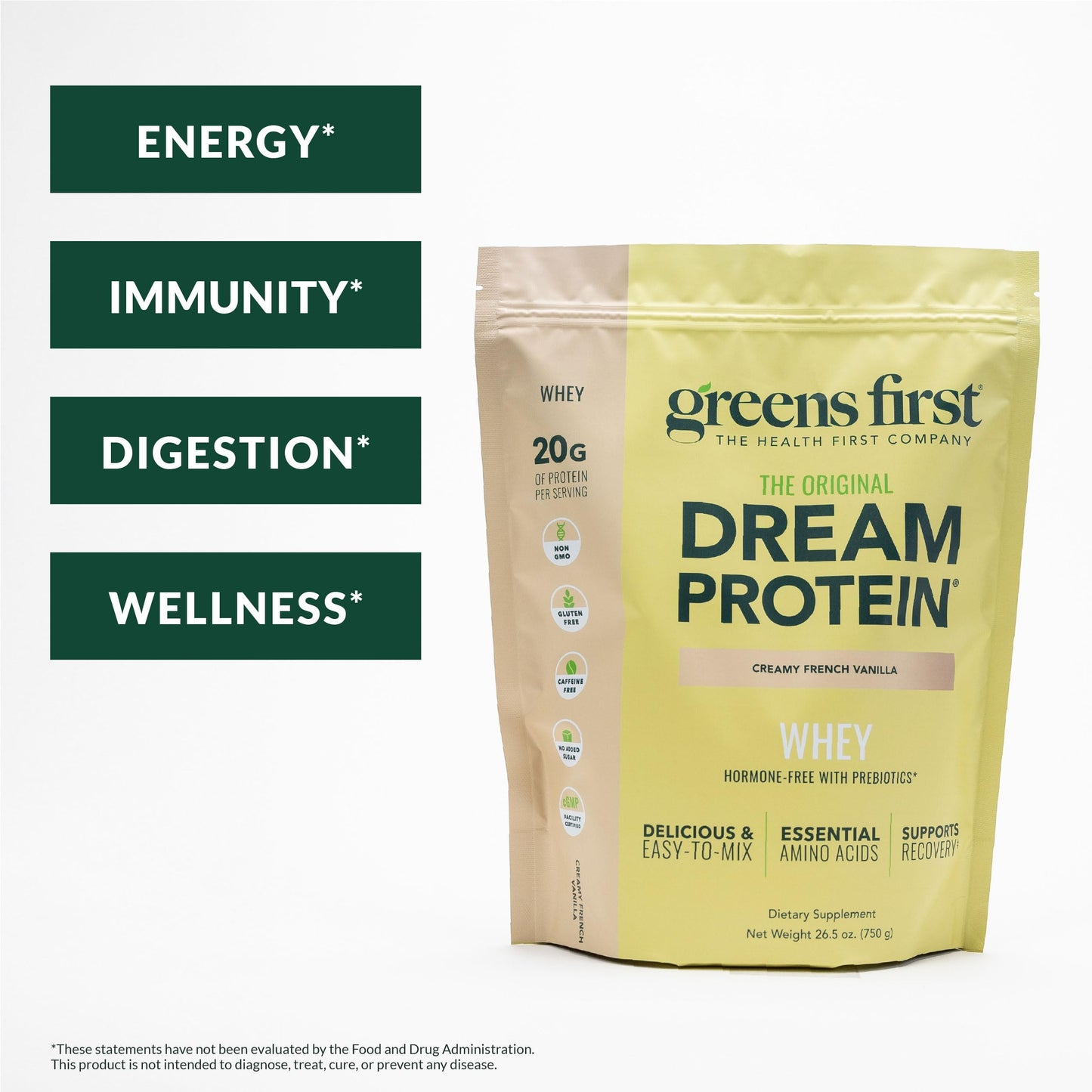 Greens First Dream Protein Powder Whey, 750 g