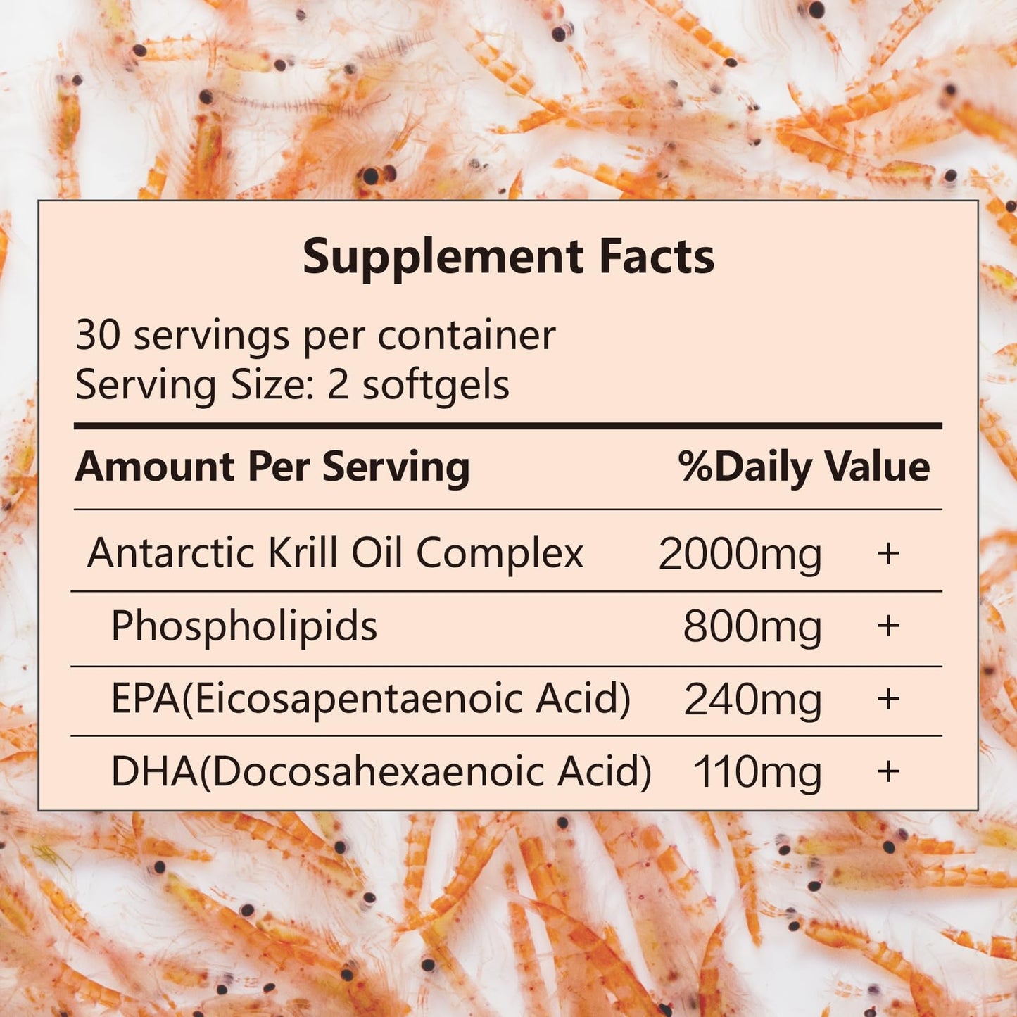 Ciyive Antarctic Krill Oil 2000mg Capsules, 60 Count