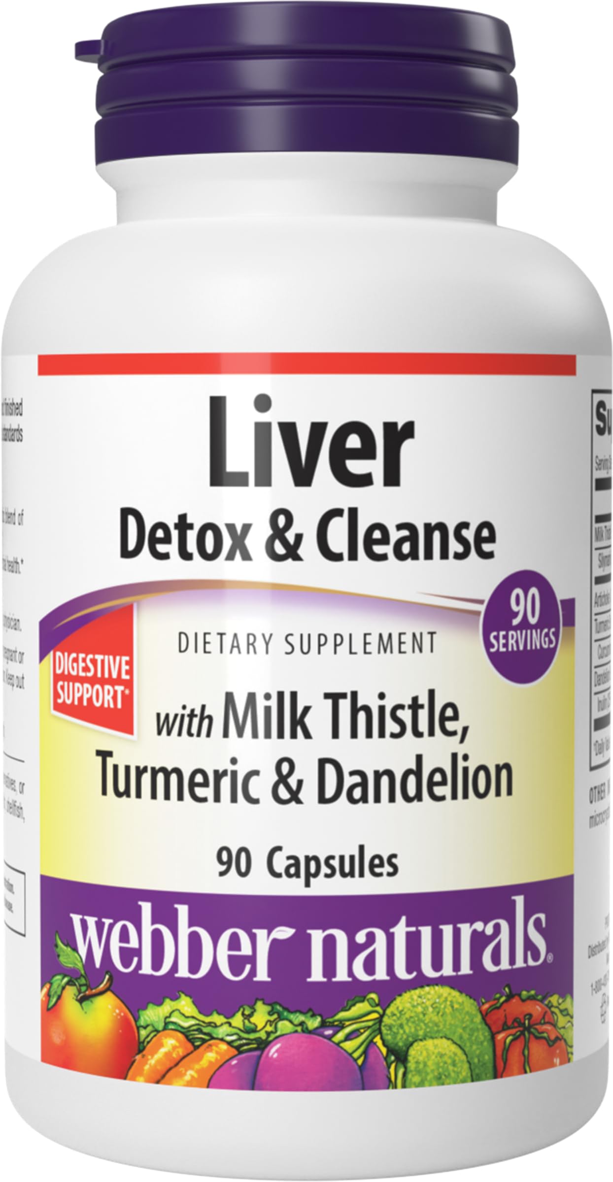 Webber Naturals Milk Thistle Liver Detox & Cleanse Capsules 90