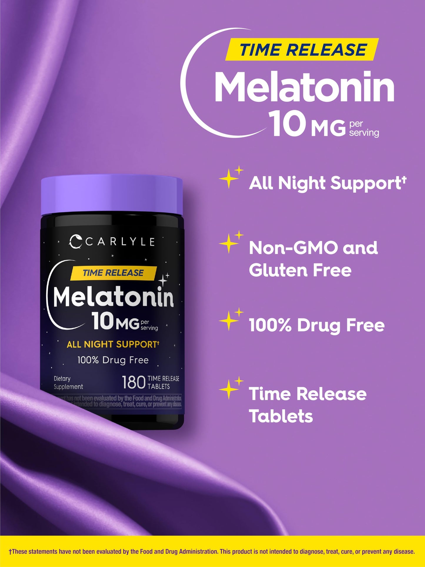 Carlyle Melatonin 10mg Tablet, 180 Count