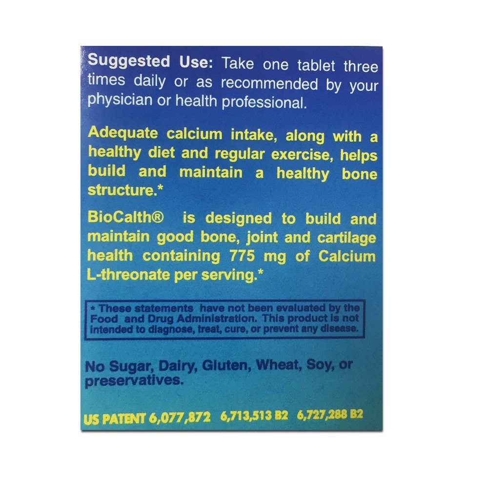 GANGAN BioCalth Chewable L-threonate Calcium Tablets, 540 Count