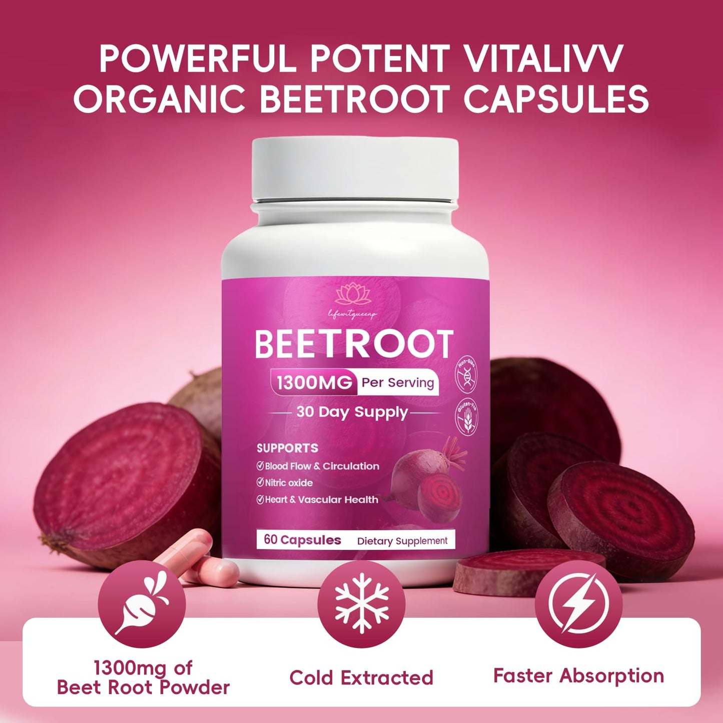 WSJAWH Beetroot Capsules 60 Count
