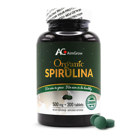 Aimgrow Organic Spirulina Tablets, 300 Tablets