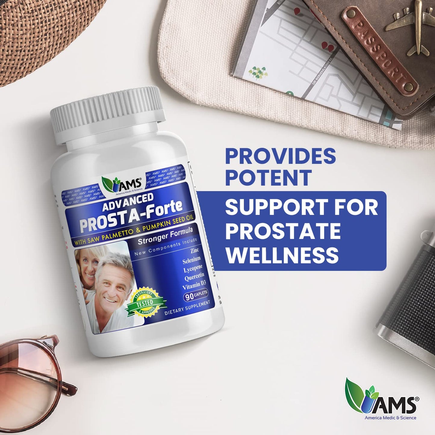America Medic & Science Advanced Prosta-Forte Caplets, 90 Count