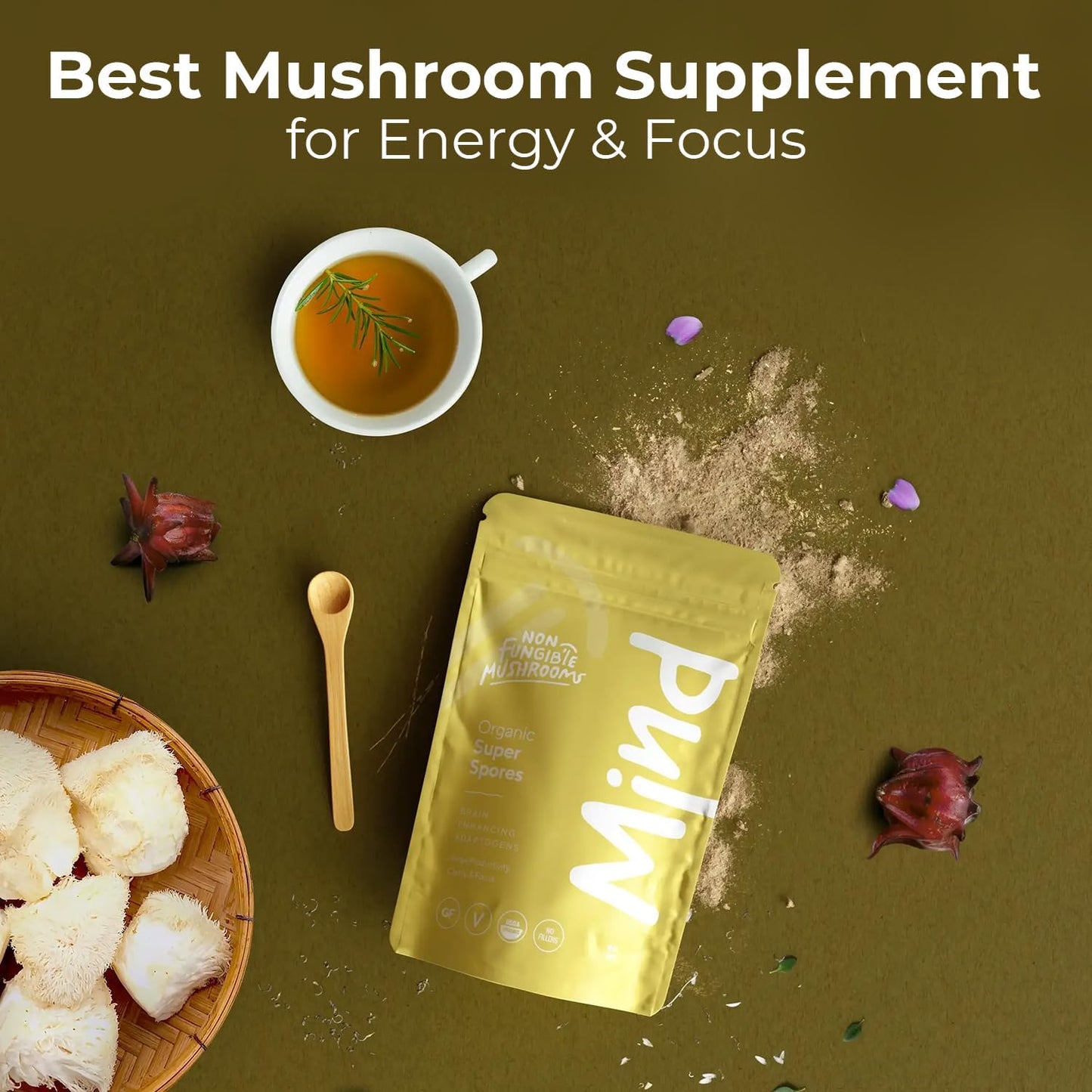 Non Fungible Mushrooms Mind Adaptogenic Mushroom Powder 2.12 oz