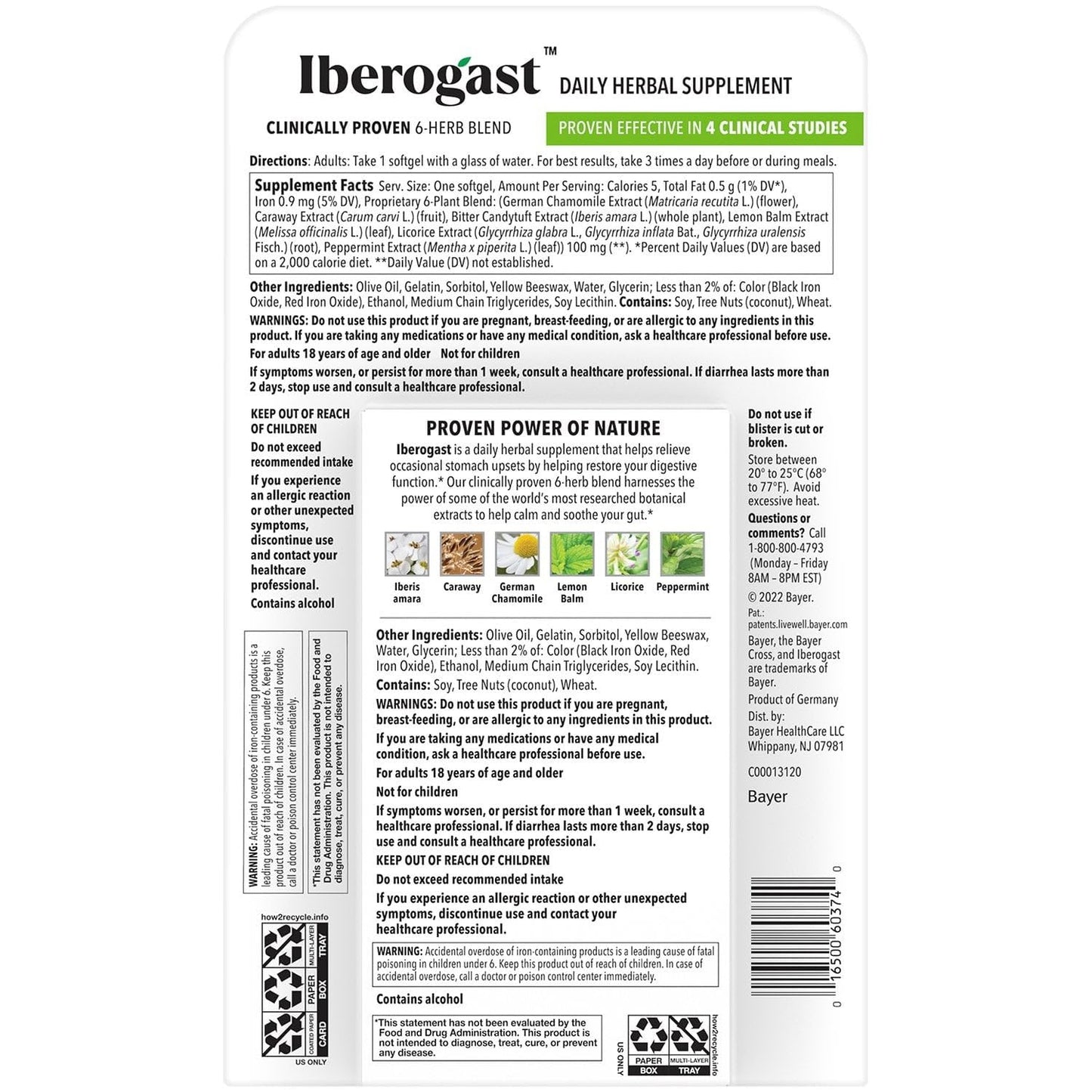 Iberogast Daily Multisymptom Digestive Support Softgels, 60 Count