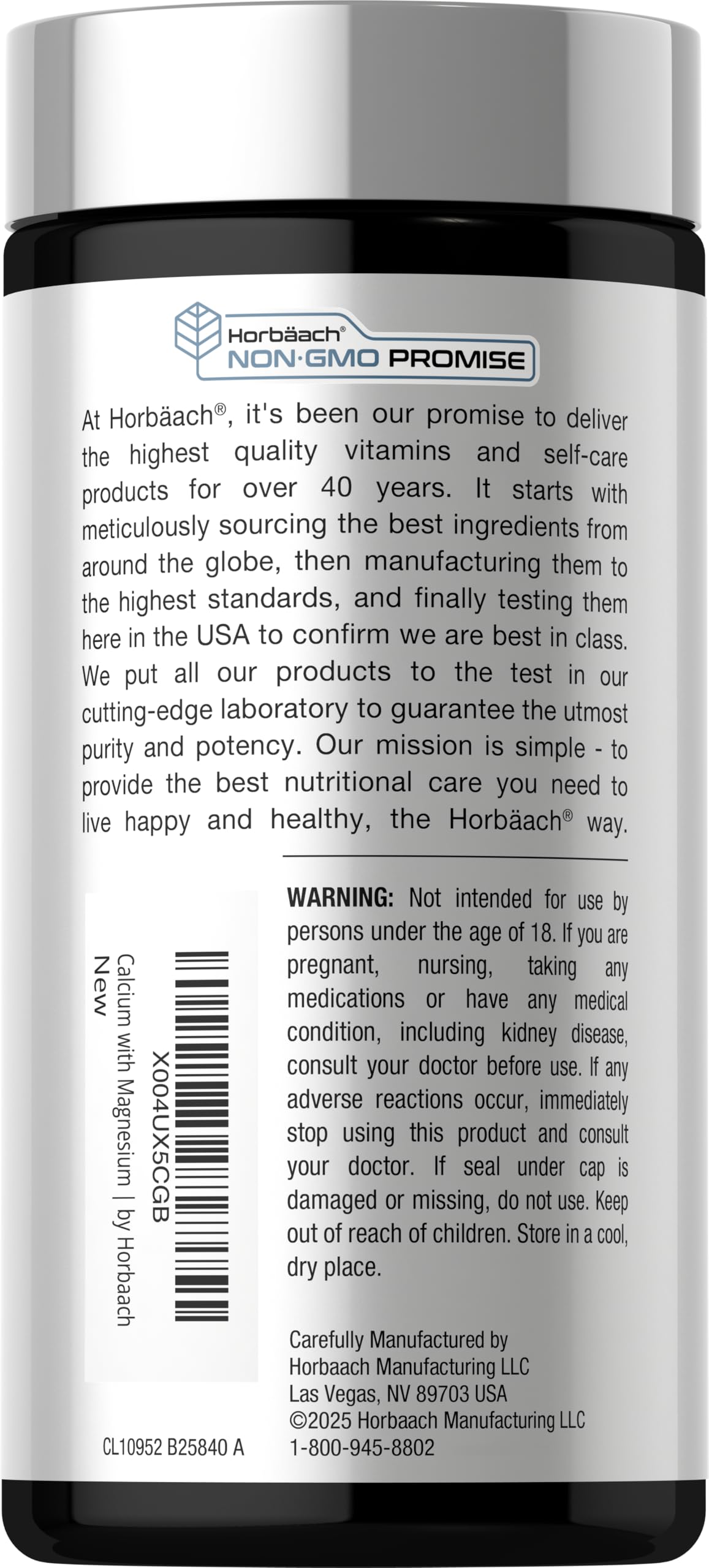 Horbäach Calcium Magnesium D3 180 Tablets
