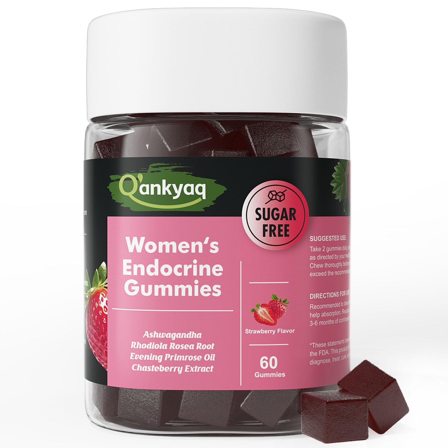 Q'ankyaq PMS Support Gummies for Women, 60 Count