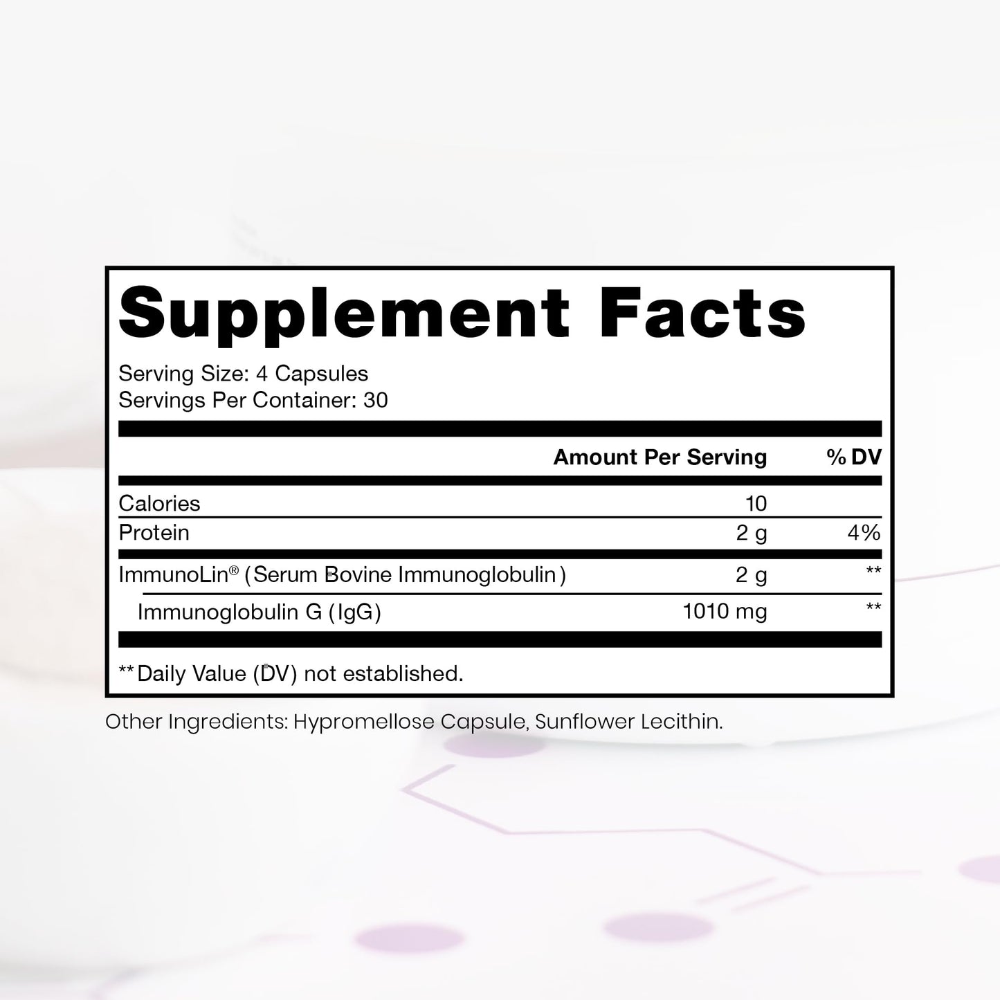 Pure Therapro Rx Elite IgG Immunoglobulin Supplement Capsules 120