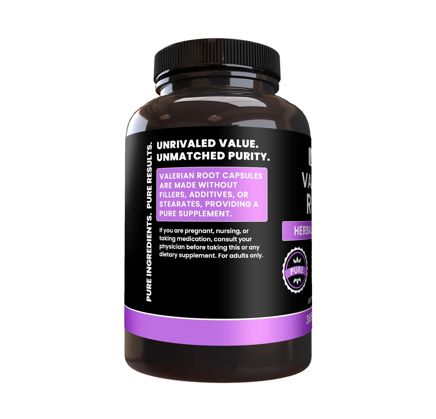 PURE ORIGINAL INGREDIENTS Valerian Root Capsules 365