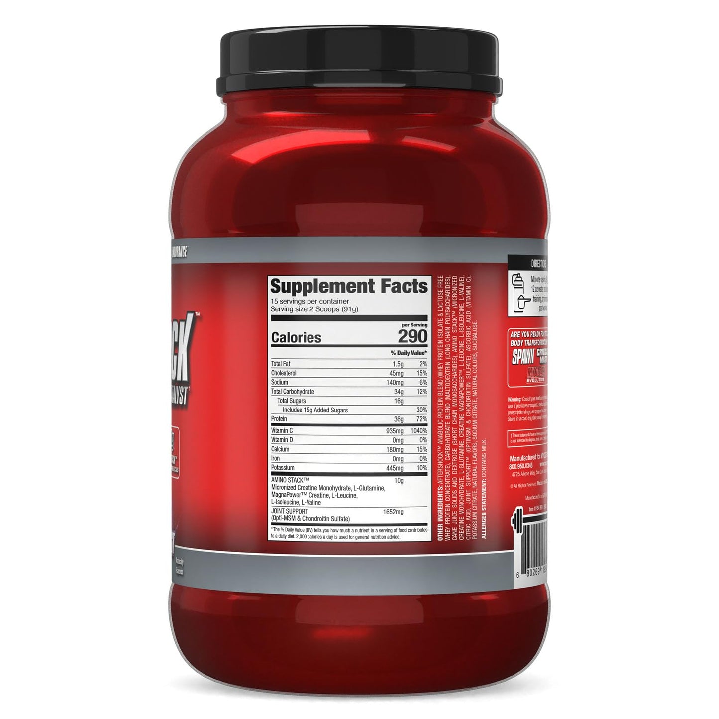 Myogenix Aftershock Post Workout Muscle Growth Whey Protein Powder, 48