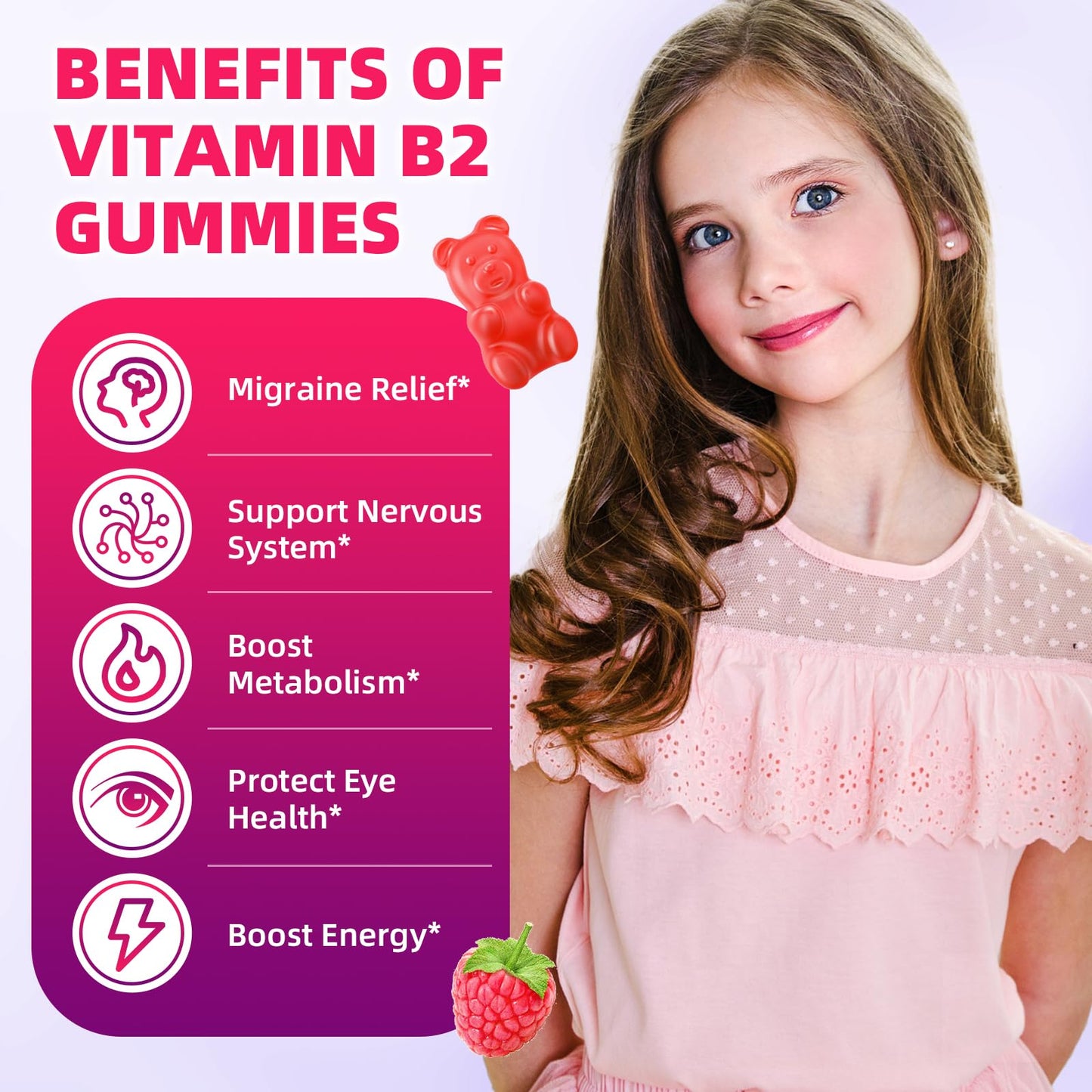 VCCHUYH Vitamin B2 Gummies 60 Count