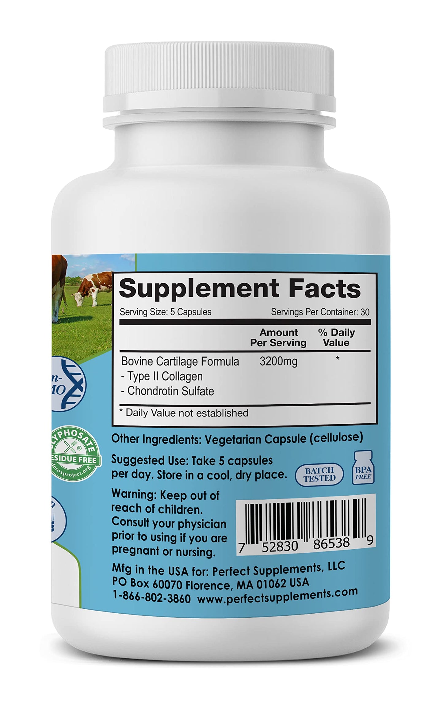 Perfect Supplements Perfect Type II Collagen Capsule 150 Count