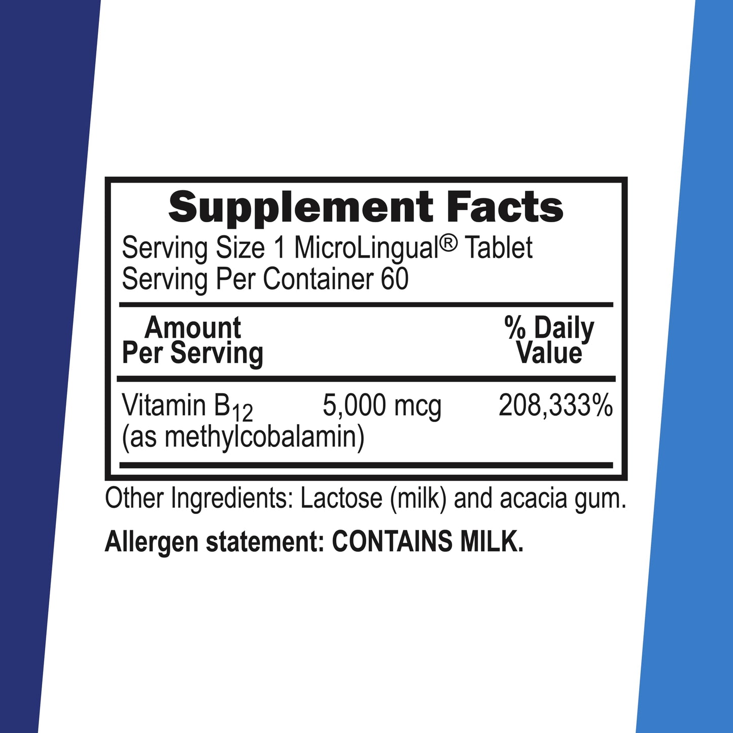 Superior Source No Shot Methylcobalamin B-12 5000 mcg Tablets 60 Count