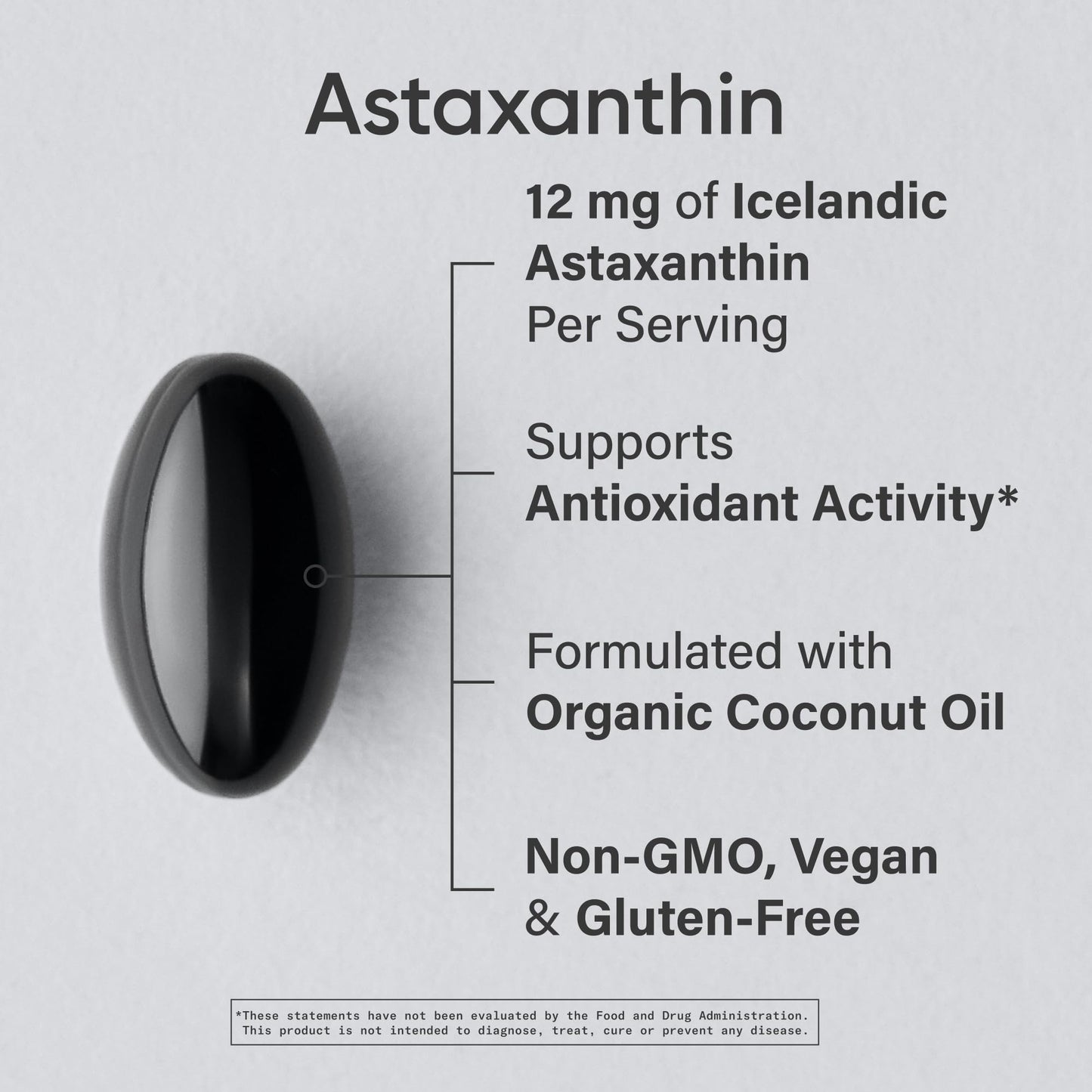 Sports Research Triple Strength Vegan Astaxanthin Supplement from Algae - Plant Based Softgels, 60 Count
