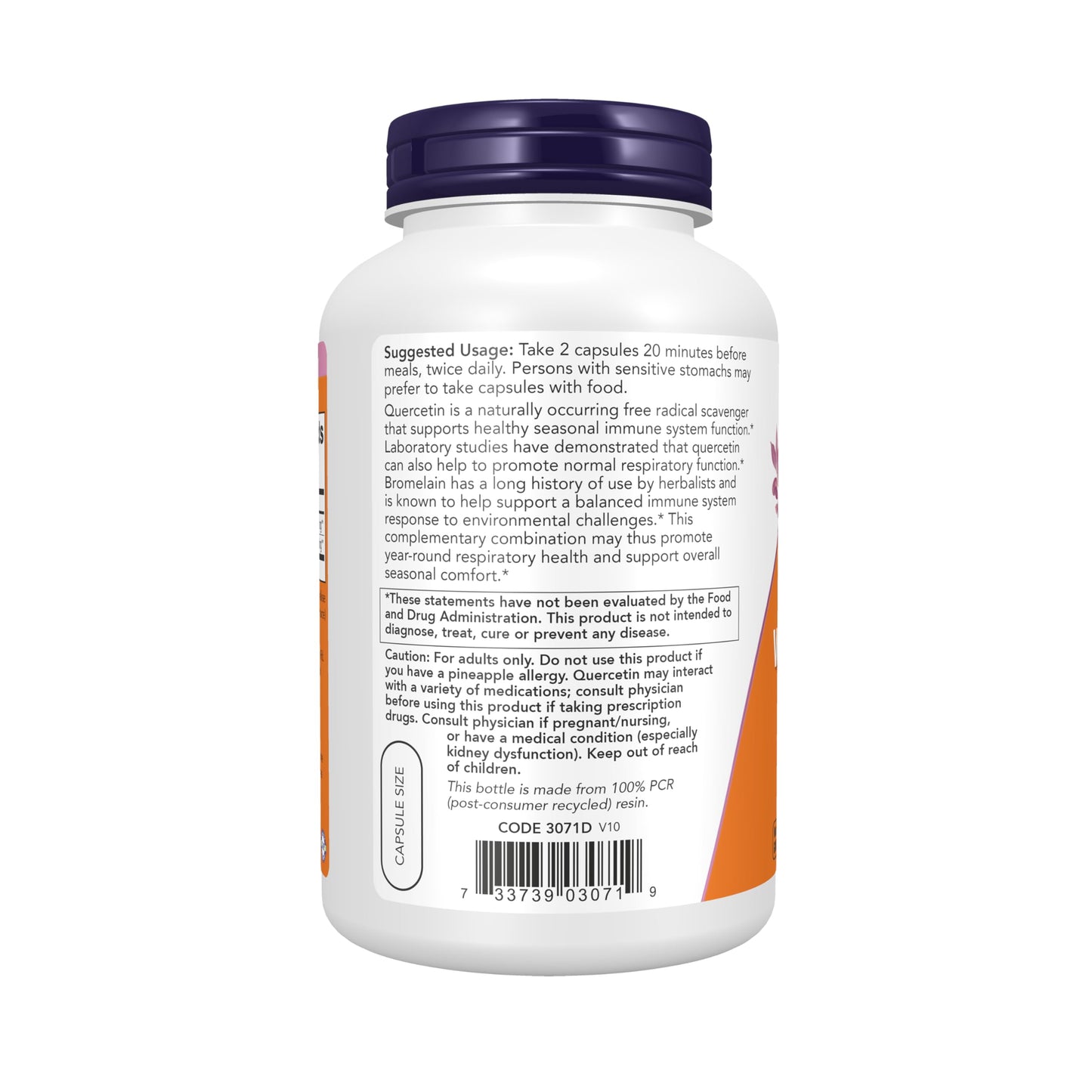 NOW Foods Quercetin with Bromelain Capsule, 240 Veg Capsules