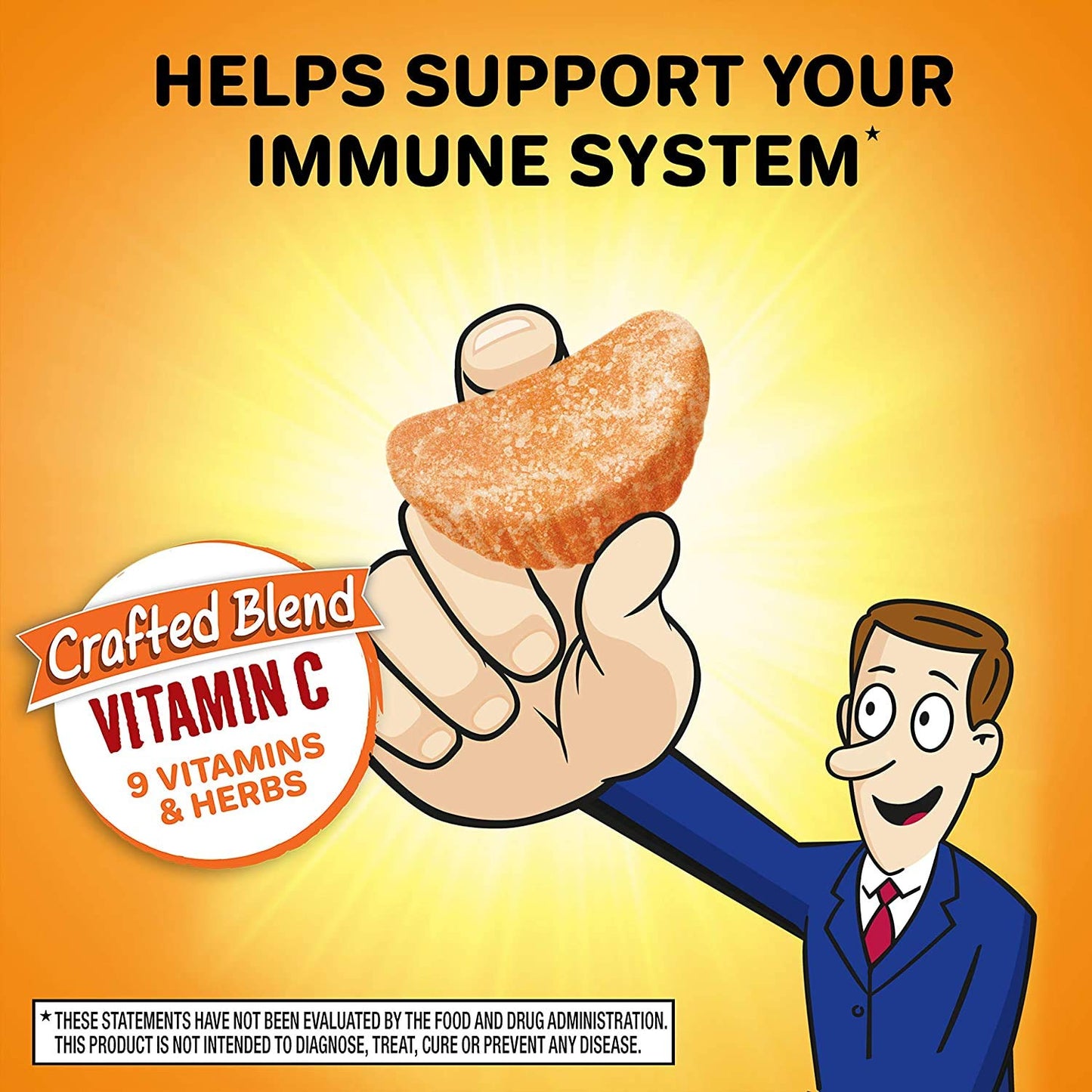 Airborne Zesty Orange Flavored Gummies 42 Count