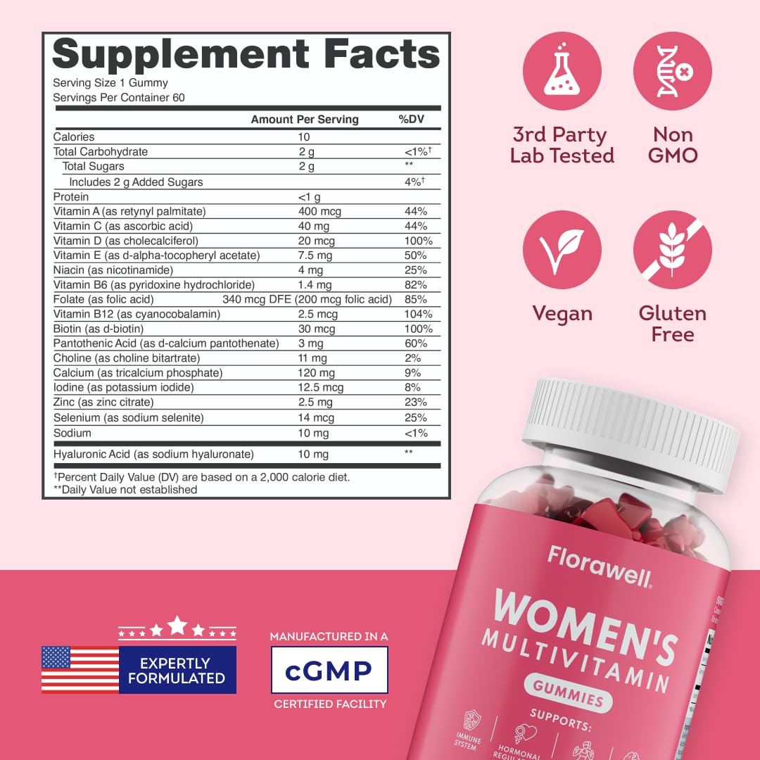 Florawell Multivitamin Gummies for Women 60 Gummies