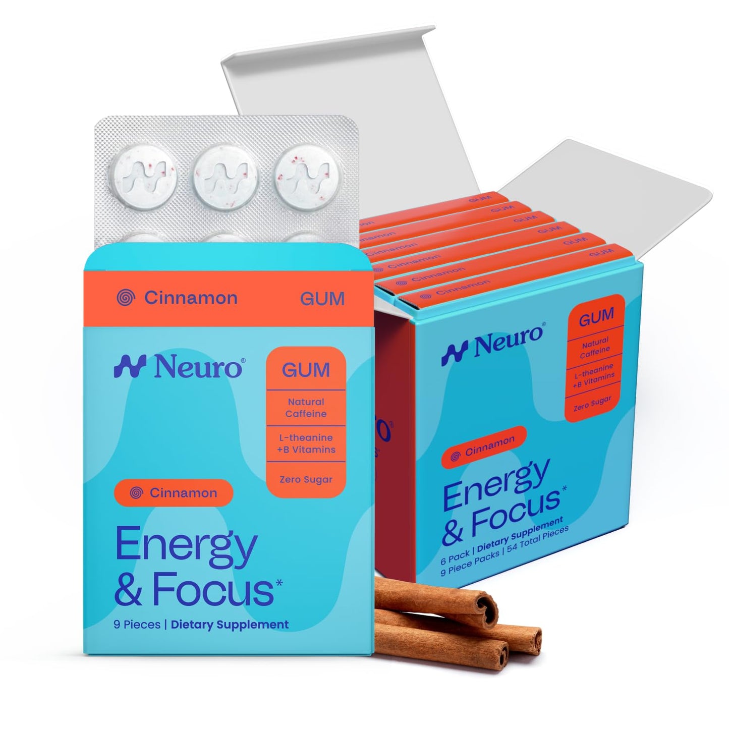 Neuro Energy & Focus Gum Chewable 54 Count