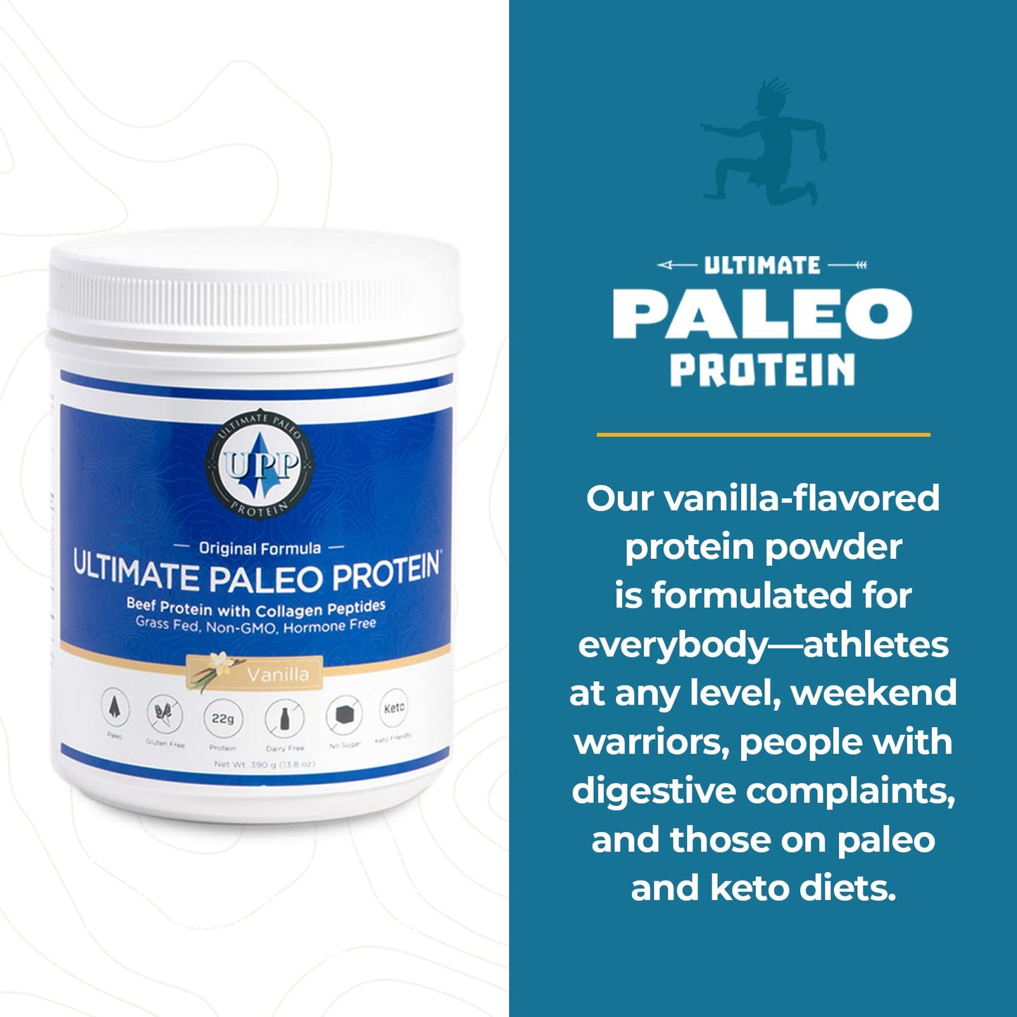 Ultimate Paleo Protein Powder Vanilla 13.8 oz
